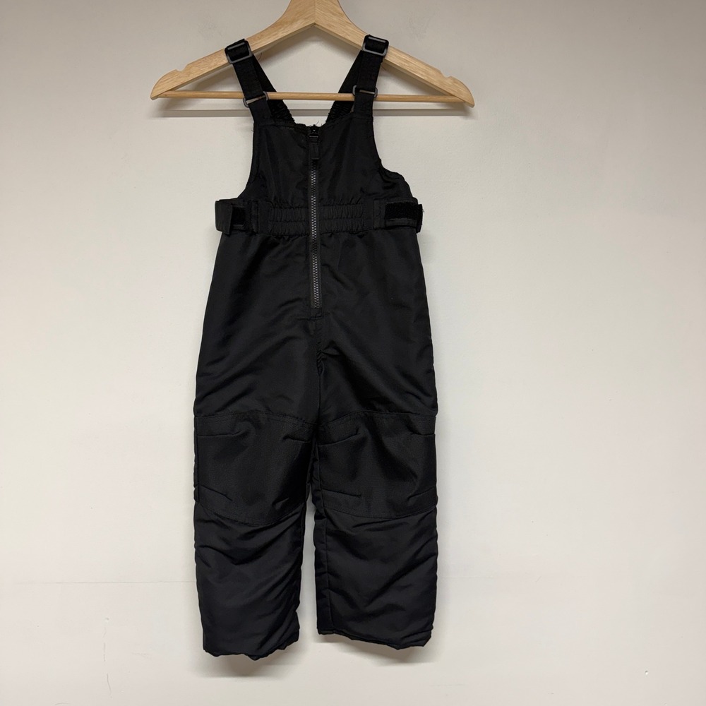 Cat & Jack Toddler Kids 3T  Black Insulated Winter Snowsuit Bib Overalls